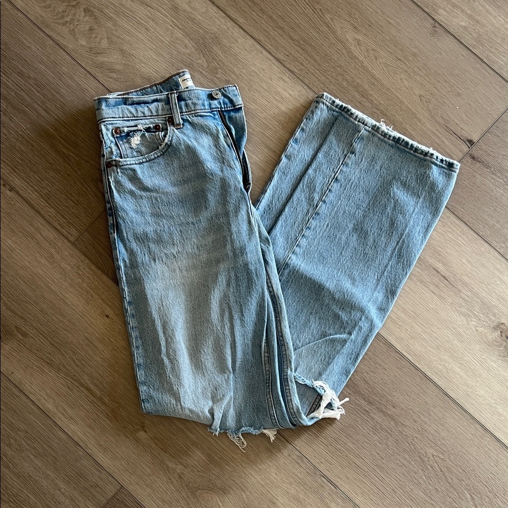 Abercrombie & Fitch 90’s Relaxed High Rise Jean Straight Leg Jeans Size 27 Long